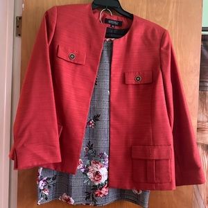 Kasper jacket w/pencil skirt